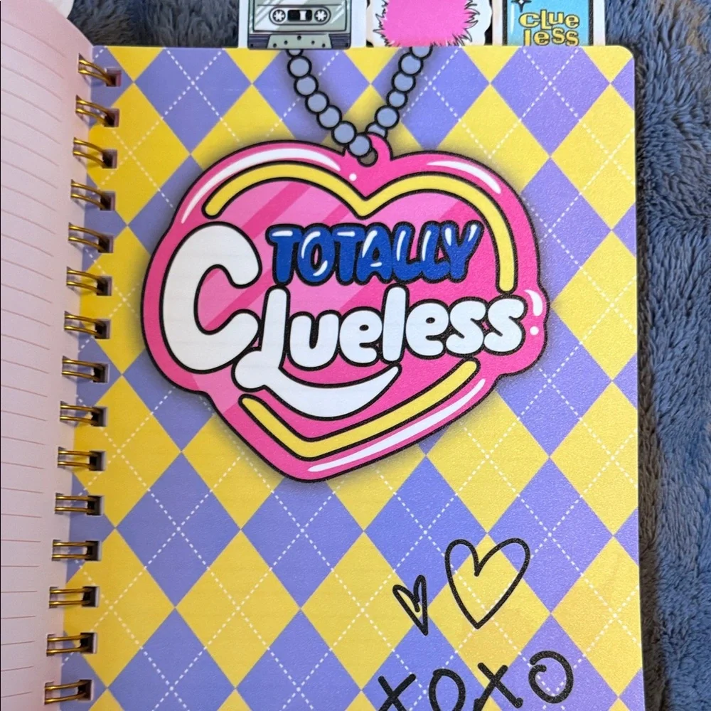 2 Clueless Pink Journals Set- 30th Anniversary! BONUS FUZZY PEN like Cher used!